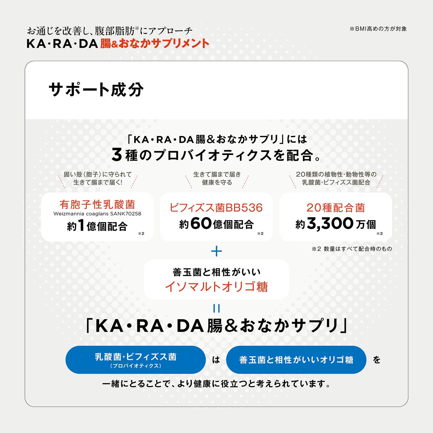 【KA･RA･DA定期便】「KA･RA･DA 腸＆おなかサプリ」コース　30日に１度お届け＜送料無料・10％OFF＞