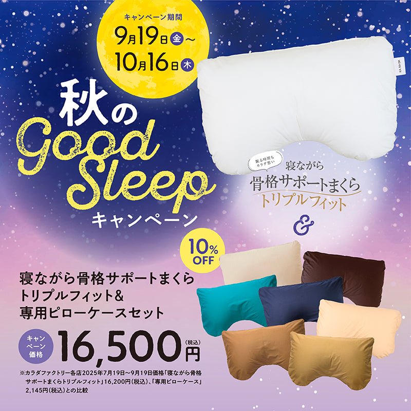 【期間限定10％OFF】寝ながら骨格サポートまくらトリプルフィット＆専用ピローケースセット - KA·RA·DA MARCHÉMRC0206