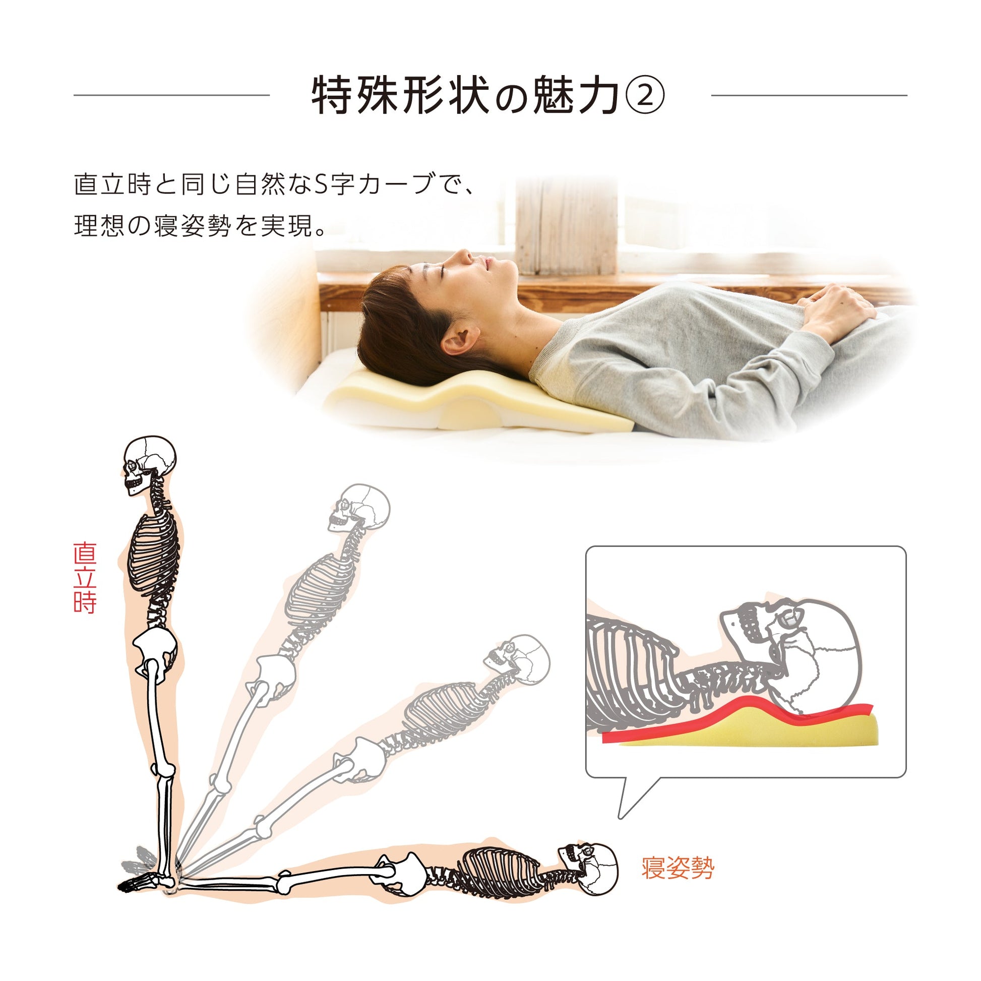 寝ながら骨格サポートまくらトリプルフィット - KA·RA·DA MARCHÉ744383